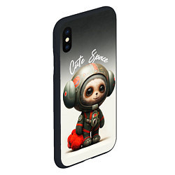 Чехол iPhone XS Max матовый Cute Space, цвет: 3D-черный — фото 2