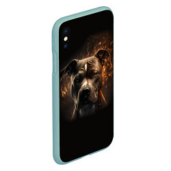 Чехол iPhone XS Max матовый Стафф - огонь, цвет: 3D-мятный — фото 2