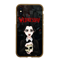 Чехол iPhone XS Max матовый Wednesday black, цвет: 3D-коричневый