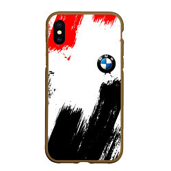 Чехол iPhone XS Max матовый BMW art, цвет: 3D-коричневый