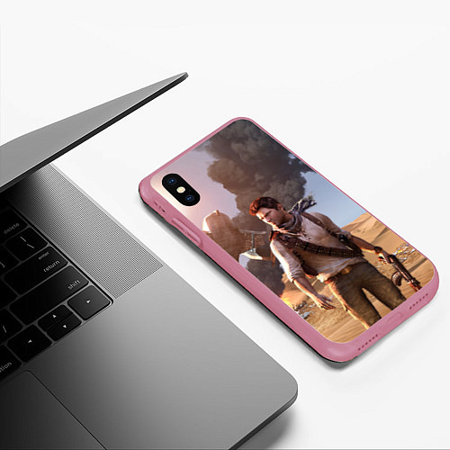 Чехол iPhone XS Max матовый Uncharted 3 / 3D-Малиновый – фото 3