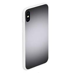 Чехол iPhone XS Max матовый Серебристый градиент, цвет: 3D-белый — фото 2