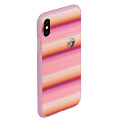 Чехол iPhone XS Max матовый Энид Синклер с Уэнсдей Аддамс - текстура свитера, цвет: 3D-розовый — фото 2