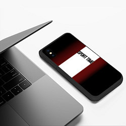 Чехол iPhone XS Max матовый Россия 58 регион, цвет: 3D-черный — фото 2