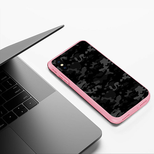 Чехол iPhone XS Max матовый Ночной камуфляж / 3D-Баблгам – фото 3