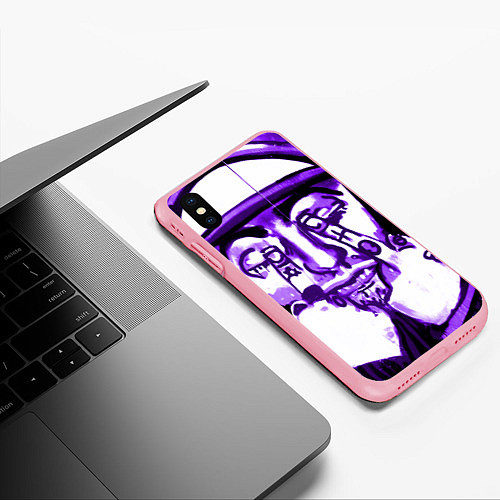 Чехол iPhone XS Max матовый F**K / 3D-Баблгам – фото 3