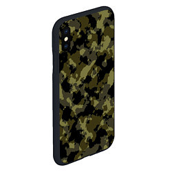 Чехол iPhone XS Max матовый Тропический камуфляж, цвет: 3D-черный — фото 2
