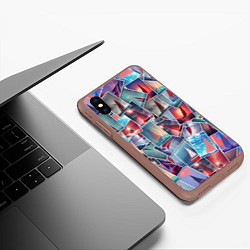 Чехол iPhone XS Max матовый Корабли с алыми парусами: арт нейросети, цвет: 3D-коричневый — фото 2