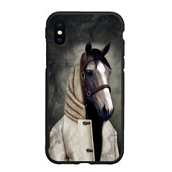 Чехол iPhone XS Max матовый Конь в пальто в прямом смысле