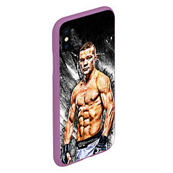 Чехол iPhone XS Max матовый Петр Ян арт, цвет: 3D-фиолетовый — фото 2