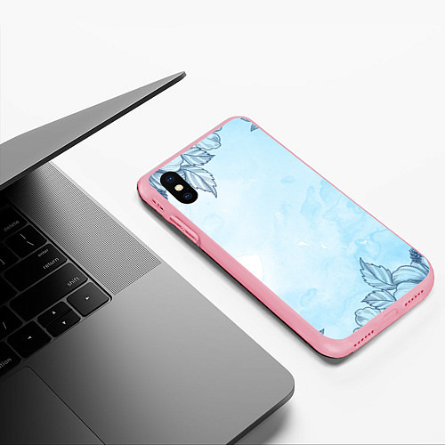 Чехол iPhone XS Max матовый Морозные узоры / 3D-Баблгам – фото 3
