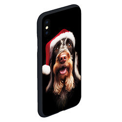 Чехол iPhone XS Max матовый Гриффон Кортальса Дед Мороз, цвет: 3D-черный — фото 2