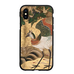 Чехол iPhone XS Max матовый Сказочная птица, цвет: 3D-черный