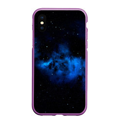 Чехол iPhone XS Max матовый Пояс галактик, цвет: 3D-фиолетовый