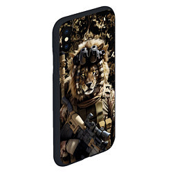 Чехол iPhone XS Max матовый Лев солдат спецназа, цвет: 3D-черный — фото 2