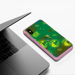 Чехол iPhone XS Max матовый Simpson children, цвет: 3D-розовый — фото 2