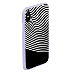 Чехол iPhone XS Max матовый Trendy raster pattern, цвет: 3D-светло-сиреневый — фото 2