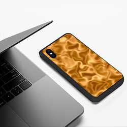 Чехол iPhone XS Max матовый Золотой шелк, цвет: 3D-черный — фото 2