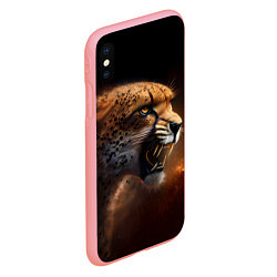 Чехол iPhone XS Max матовый Гепард рычащий, цвет: 3D-баблгам — фото 2