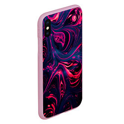 Чехол iPhone XS Max матовый Неоновые краски во тьме, цвет: 3D-розовый — фото 2