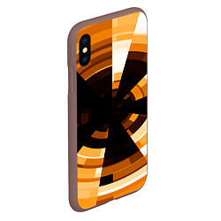 Чехол iPhone XS Max матовый Абстрактный золотистый паттерн, цвет: 3D-коричневый — фото 2