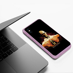 Чехол iPhone XS Max матовый Лысый Плащ, цвет: 3D-сиреневый — фото 2