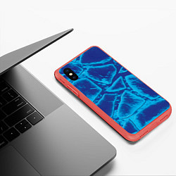 Чехол iPhone XS Max матовый Ледоход, цвет: 3D-красный — фото 2