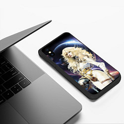 Чехол iPhone XS Max матовый Космическая блондинка, цвет: 3D-черный — фото 2