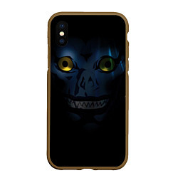 Чехол iPhone XS Max матовый Рюк - God of Death, цвет: 3D-коричневый