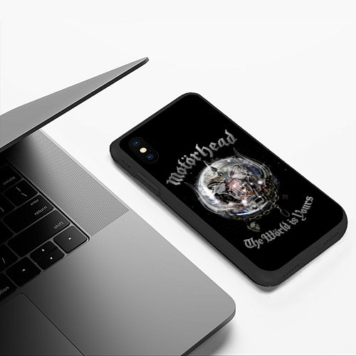 Чехол iPhone XS Max матовый Motorhead планета / 3D-Черный – фото 3