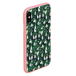 Чехол iPhone XS Max матовый Сочная текстура из подснежников, цвет: 3D-баблгам — фото 2