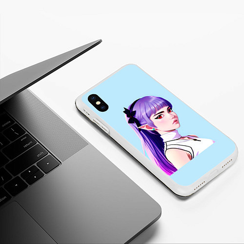 Чехол iPhone XS Max матовый Elf Grimes / 3D-Белый – фото 3