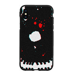 Чехол iPhone XS Max матовый Темный Скелет, цвет: 3D-черный