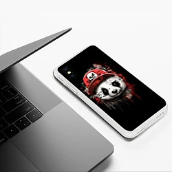 Чехол iPhone XS Max матовый Панда в бейсболке граффити, цвет: 3D-белый — фото 2