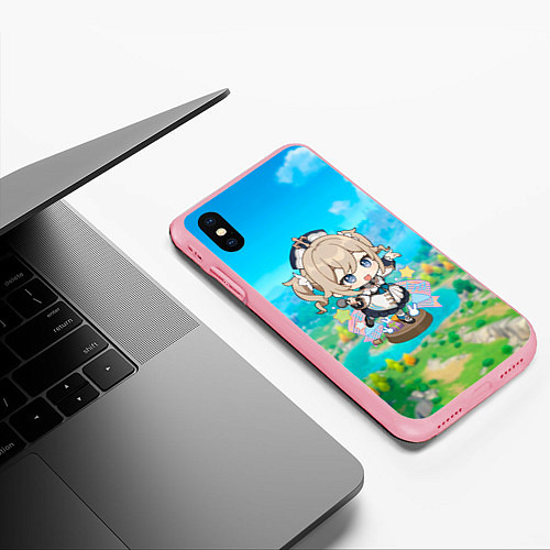 Чехол iPhone XS Max матовый Барбара Геншин Импакт / 3D-Баблгам – фото 3