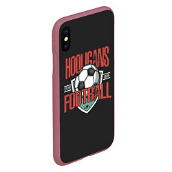 Чехол iPhone XS Max матовый Football hooligans, цвет: 3D-малиновый — фото 2