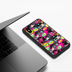 Чехол iPhone XS Max матовый Глаза аниме-девушки: cool pattern, цвет: 3D-черный — фото 2