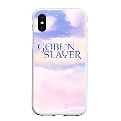 Чехол iPhone XS Max матовый Goblin Slayer sky clouds, цвет: 3D-белый