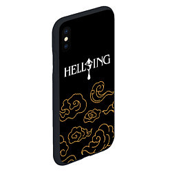 Чехол iPhone XS Max матовый Hellsing anime clouds, цвет: 3D-черный — фото 2