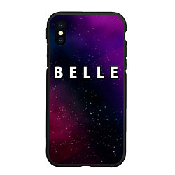 Чехол iPhone XS Max матовый Belle gradient space, цвет: 3D-черный