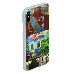 Чехол iPhone XS Max матовый Красота по-кустодиевски, цвет: 3D-голубой — фото 2