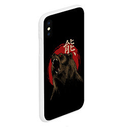 Чехол iPhone XS Max матовый Japanese bear, цвет: 3D-белый — фото 2