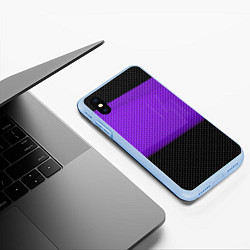 Чехол iPhone XS Max матовый Железная стена, цвет: 3D-голубой — фото 2