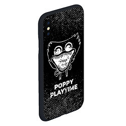 Чехол iPhone XS Max матовый Poppy Playtime с потертостями на темном фоне, цвет: 3D-черный — фото 2