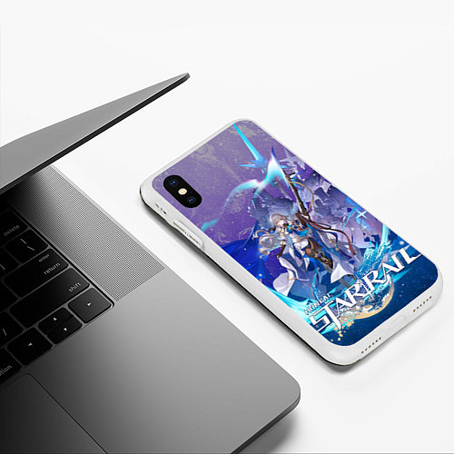 Чехол iPhone XS Max матовый Броня Хонкай Стар Рейл / 3D-Белый – фото 3