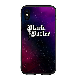 Чехол iPhone XS Max матовый Black Butler gradient space, цвет: 3D-черный