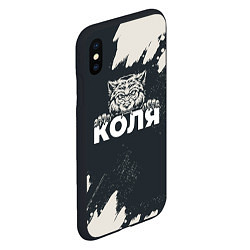 Чехол iPhone XS Max матовый Коля зубастый волк, цвет: 3D-черный — фото 2