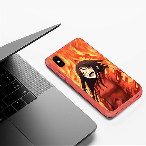 Чехол iPhone XS Max матовый Alma Wade fire / 3D-Красный – фото 3