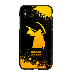 Чехол iPhone XS Max матовый Children of Bodom - gold gradient, цвет: 3D-черный