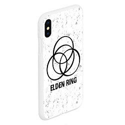 Чехол iPhone XS Max матовый Elden Ring glitch на светлом фоне, цвет: 3D-белый — фото 2